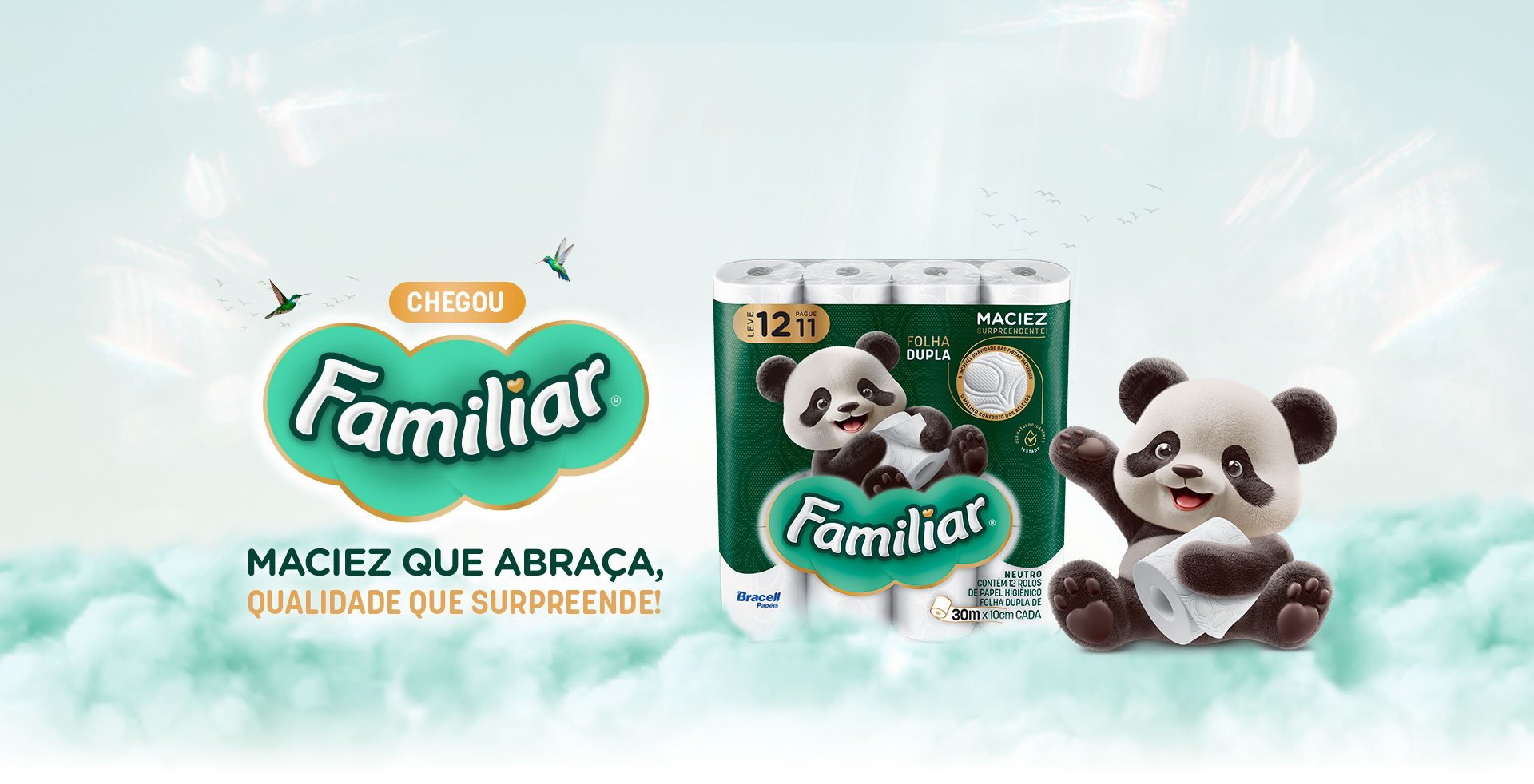 Hero Desktop - Familiar Papel Chegou